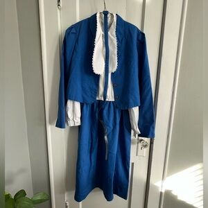 Vintage Women’s Dress 3 piece With Fabric Belt Jacket 1980s Size 14